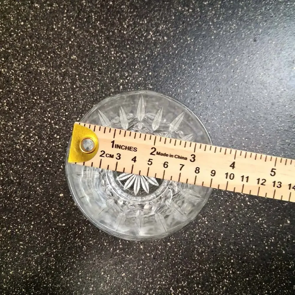 Vintage Cut Crystal Tumbler / Drinking Glass with Diamond and Fan Motif